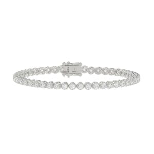 14K WHITE GOLD 3.00CT ROUND DIAMOND LADIES BRACELET