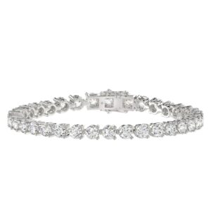 LADIES BRACELET 9CT ROUND DIAMOND 14K WHITE GOLD