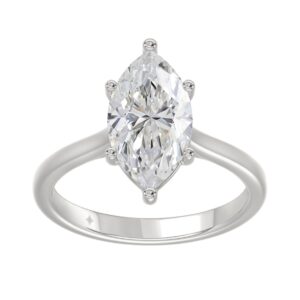 14K WHITE GOLD 1 1/2CT MARQUISE DIAMOND SOLITAIRE RING