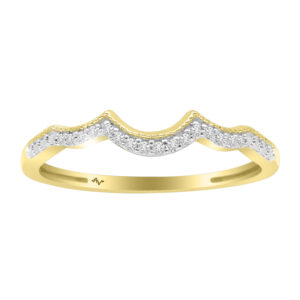 LADIES ONLY BAND 0.05CT ROUND DIAMOND STERLING SILVER YELLOW