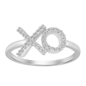 LADIES RING 0.16CT ROUND DIAMOND  STERLING SILVER/WHITE