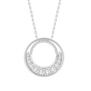 LADIES PENDANT 0.25CT ROUND DIAMOND 10K WHITE GOLD