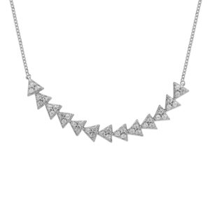 LADIES NECKLACE 0.25CT ROUND DIAMOND 10K WHITE GOLD