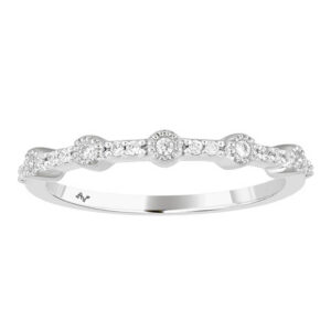 LADIES ONLY ENGAGEMENT RING 0.10CT ROUND DIAMOND 10K WHITE GOLD