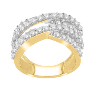 LADIES BAND 1.50CT ROUND DIAMOND 10K YELLOW GOLD