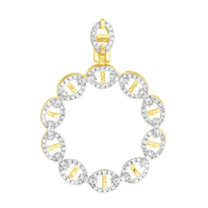 LADIES PENDANT 0.33CT ROUND DIAMOND 10K YELLOW GOLD