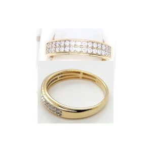 MEN'S  BAND 0.50CT ROUND DIAMOND 10K YELLOW GOLD