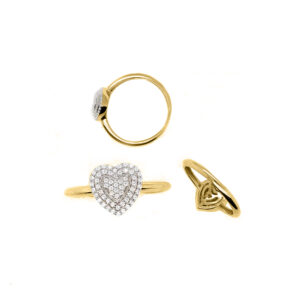 LADIES  RING 0.15CT ROUND DIAMOND 10K YELLOW GOLD
