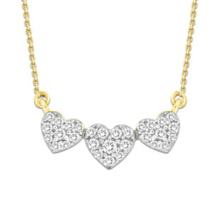 LADIES NECKLACE 0.25CT ROUND DIAMOND 18K YELLOW GOLD