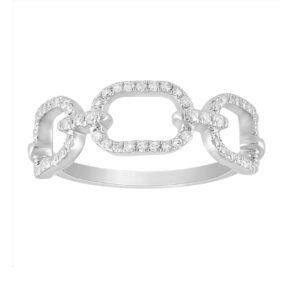 LADIES BAND 0.25CT ROUND DIAMOND 14K WHITE GOLD (SI QUALITY)