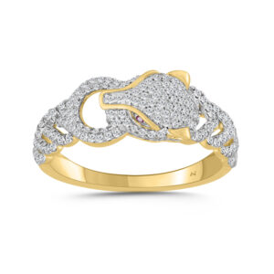 LADIES BAND 0.50CT ROUND DIAMOND 10K YELLOW GOLD