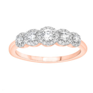 LADIES RING 0.50CT ROUND DIAMOND 14K ROSE GOLD (SI QUALITY)
