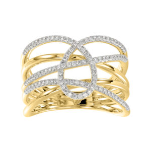 LADIES RING 0.33CT ROUND DIAMOND 14K YELLOW GOLD