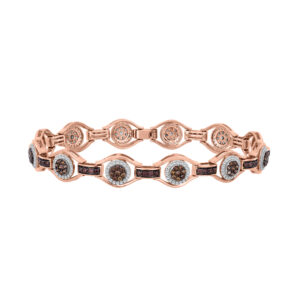 LADIES BRACELET 2.00CT ROUND/DARK BROWN DIAMOND 14K ROSE GOLD