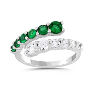 LADIES RING 1.55CT ROUND DIAMOND 14K WHITE GOLD (ROUND DIAMOND 0.85CT)