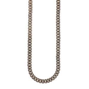 MEN'S NECKLACE 3.00CT ROUND DIAMOND 10K YELLOW GOLD