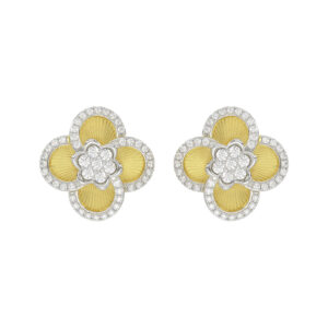 LADIES EARRINGS 0.33CT ROUND DIAMOND 10K YELLOW GOLD