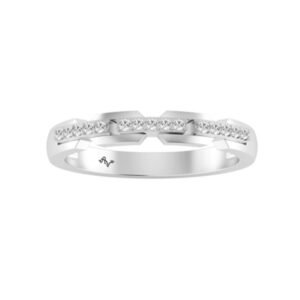 LADIES RING 0.10CT ROUND DIAMOND STERLING SILVER WHITE