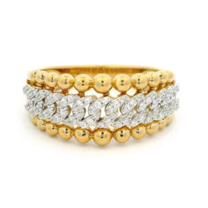 LADIES RING 0.25CT ROUND DIAMOND 14K YELLOW GOLD