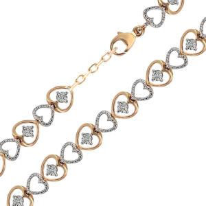 LADIES BRACELET 0.25CT ROUND DIAMOND 10K YELLOW GOLD