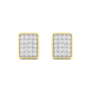 LADIES EARRINGS 0.25CT ROUND DIAMOND 10K YELLOW GOLD