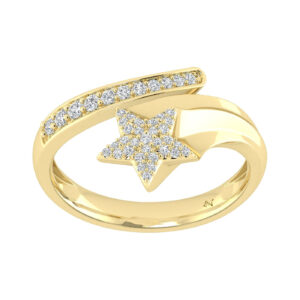 LADIES RING 0.25CT ROUND DIAMOND 10K YELLOW GOLD