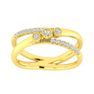 LADIES RING 0.25CT ROUND DIAMOND 10K YELLOW GOLD