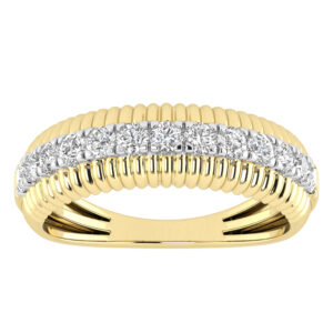 LADIES BAND 0.50CT ROUND DIAMOND 14K YELLOW GOLD