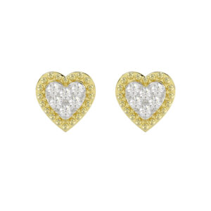 LADIES EARRINGS 0.20CT ROUND DIAMOND 10K YELLOW GOLD