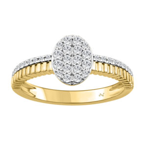 LADIES RING 0.33CT ROUND DIAMOND 10K YELLOW GOLD