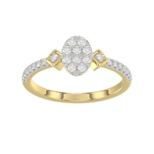 LADIES RING 0.33CT ROUND DIAMOND 10K YELLOW GOLD
