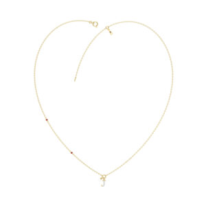 LADIES NECKLACE 0.10CT ROUND DIAMOND 10K YELLOW GOLD