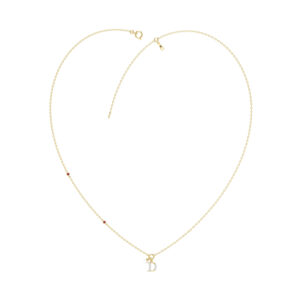 LADIES NECKLACE 0.10CT ROUND DIAMOND 10K YELLOW GOLD