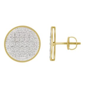 LADIES  EARRINGS 0.15CT ROUND DIAMOND 10K YELLOW GOLD