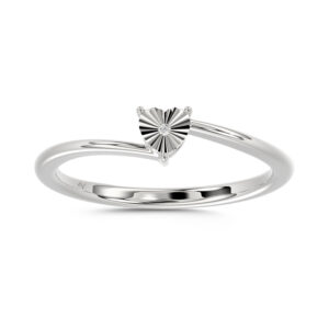 LADIES RING 0.01CT ROUND DIAMOND STERLING SILVER/WHITE GOLD