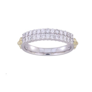 LADIES BAND 0.50CT ROUND DIAMOND 14K WHITE/YELLOW GOLD