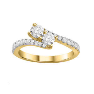 LADIES RING 1.00CT ROUND DIAMOND 14K YELLOW GOLD