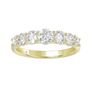 LADIES BAND 1 1/4CT ROUND DIAMOND 14K YELLOW GOLD