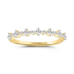14K YELLOW GOLD 1/3CT ROUND DIAMOND LADIES BAND