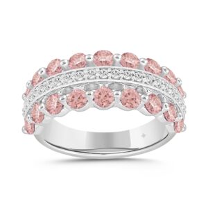 LADIES RING 1 3/4CT ROUND DIAMOND 14K WHITE GOLD