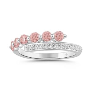 LADIES RING 3/4CT ROUND DIAMOND 14K WHITE GOLD