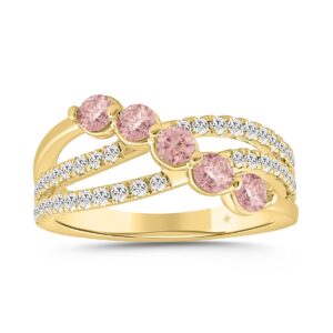 LADIES RING 1CT ROUND DIAMOND 14K YELLOW GOLD