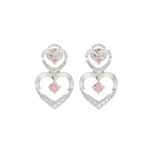 LADIES EARRINGS 1/2CT ROUND DIAMOND 14K WHITE GOLD