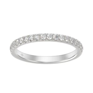 14K WHITE GOLD 1/4CT ROUND DIAMOND LADIES BAND