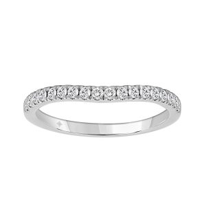14K WHITE GOLD 1/4CT ROUND DIAMOND LADIES BAND