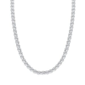 LADIES TENNIS NECKLACE 53.00CT ROUND DIAMOND 14K WHITE GOLD