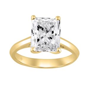 14K YELLOW GOLD 4.00CT RADIANT DIAMOND LADIES RING