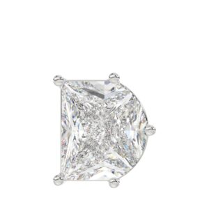 10K WHITE GOLD 2 1/3CT FANCY CUT ALPHABET DIAMOND MEN'S CHARM PENDANT