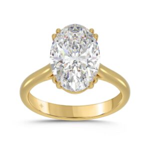 14K YELLOW GOLD 5.00CT OVAL DIAMOND LADIES RING (CENTER STONE OVAL DIAMOND 5CT)