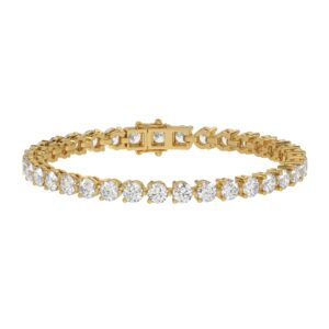 14K YELLOW GOLD 10 1/4CT ROUND DIAMOND LADIES BRACELET
